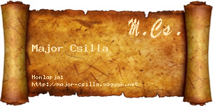 Major Csilla névjegykártya